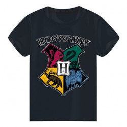 Camiseta escudo Hogwarts negra
